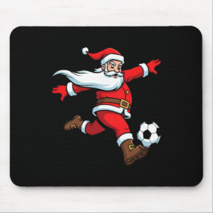 Alfombrilla De Ratón Santa Juega Fútbol Navidad Deportes Mujeres Hombre
