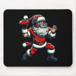 Alfombrilla De Ratón Santa Jugando A Las Navidades De Fútbol Estadounid