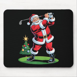 Alfombrilla De Ratón Santa jugando golf divertido día festivo Navidad X