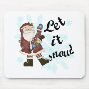 Alfombrilla De Ratón Santa Let it Snow Camisetas y Regalos