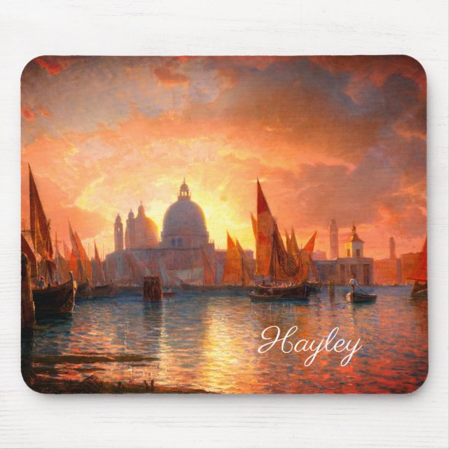 Alfombrilla De Ratón Santa Maria della Salute de Haseltine, Sunset: (Frente)