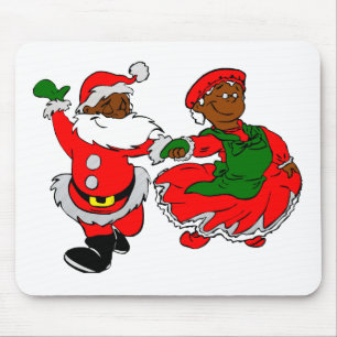 Alfombrilla De Ratón santa negra mrs claus