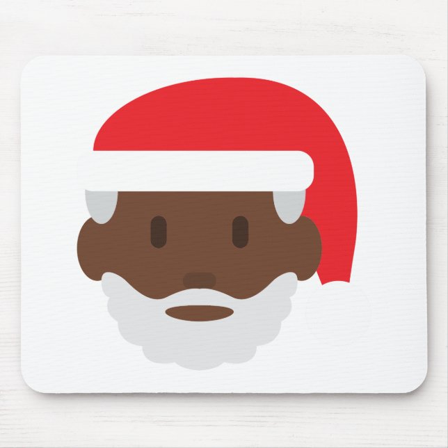 Alfombrilla De Ratón santa negro claus emoji (Frente)