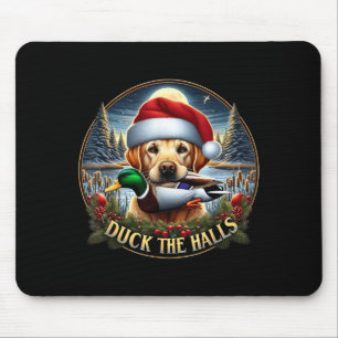 Alfombrilla De Ratón Santa Perro Pato Caza Navidad Divertida Aventura A