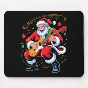 Alfombrilla De Ratón Santa tocando la guitarra divertido día festivo Na
