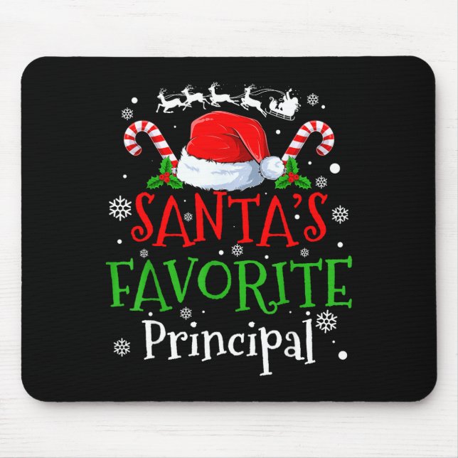 Alfombrilla De Ratón Santa's Favorite Principal Christmas Party  (Frente)