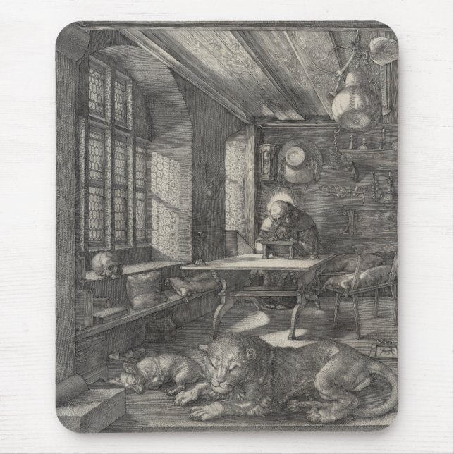 Alfombrilla De Ratón Santo Jerome en su estudio de Albrecht Durer (Frente)