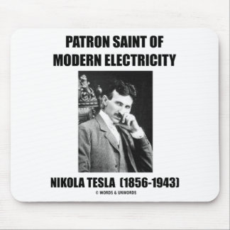 Alfombrilla De Ratón Santo patrón de la electricidad moderna (Nikola