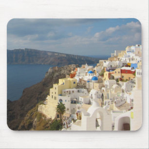 Alfombrilla De Ratón Santorini al atardecer