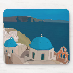 Alfombrilla De Ratón Santorini Grecia