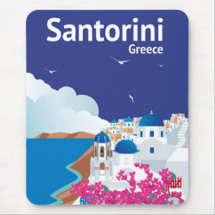 Alfombrilla De Ratón Santorini Grecia