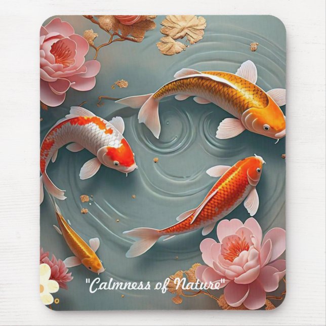Alfombrilla De Ratón "Santuario Tranquil Koi" (Frente)