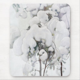 Alfombrilla De Ratón Saplings de pinos cubiertos de nieve (por Pekka Ha