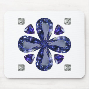 Alfombrilla De Ratón Sapphire Diamond Art, Azul