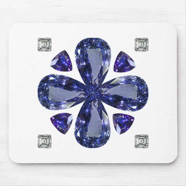 Alfombrilla De Ratón Sapphire Diamond Art, Azul (Frente)