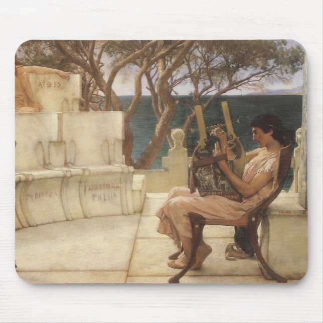 Alfombrilla De Ratón Sappho y Alcaeus por Sir Lawrence Alma Tadema (Frente)