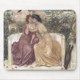 Alfombrilla De Ratón Sappho y Erinna en un jardín griego (amor de lesbi