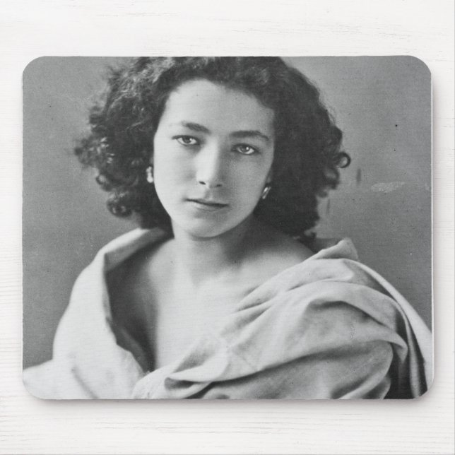 Alfombrilla De Ratón Sarah Bernhardt en el traje, c.1860 (Frente)