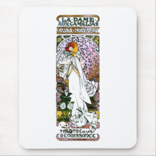 Alfombrilla De Ratón Sarah Bernhardt, La Dame aux Camélias, Mucha Fine