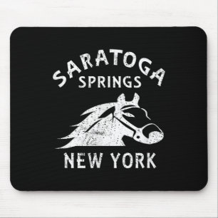 Alfombrilla De Ratón Saratoga Springs Ny Caballo Gráfico Vintage Carrer