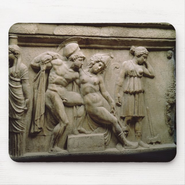Alfombrilla De Ratón Sarcófago griego con una escena que muestra la (Frente)
