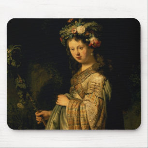 Alfombrilla De Ratón Saskia como flora, 1634