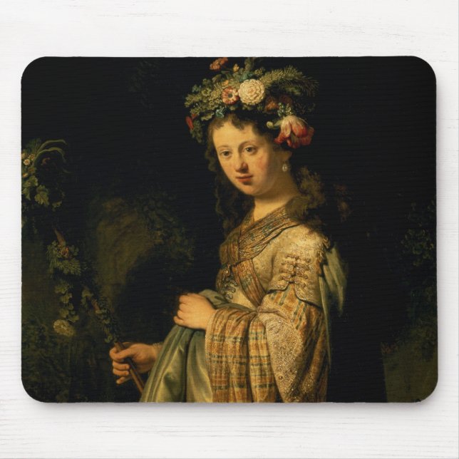 Alfombrilla De Ratón Saskia como flora, 1634 (Frente)