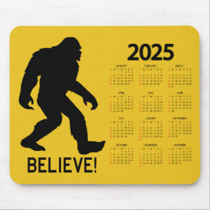 Alfombrilla De Ratón Sasquatch (Bigfoot) Cree en el calendario 2025