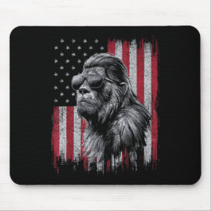 Alfombrilla De Ratón Sasquatch De Pie Grande 4 De Julio Patriótico Indi