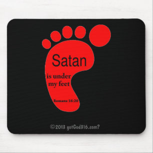 Alfombrilla De Ratón ¿Satanás bajo mis pies gotGod316.com?