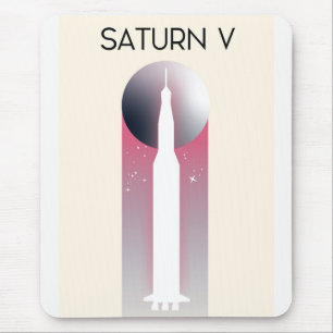 Alfombrilla De Ratón Saturn V Apolo Space Art