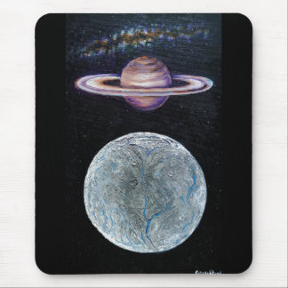 Alfombrilla De Ratón Saturno y Encélado