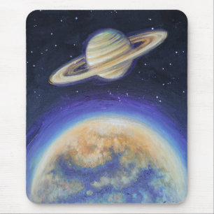 Alfombrilla De Ratón Saturno y Titán