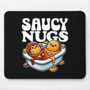 Alfombrilla De Ratón Saucy Nugs Personalizado Food Funny Bbq Sauce Poll