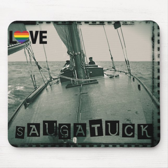 Alfombrilla De Ratón Saugatuck Michigan Gay Interest Sailing 1910 Foto (Frente)