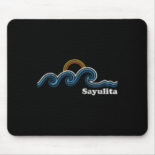 Alfombrilla De Ratón Sayulita México Olas de Surf Playa Atardecer Vinta