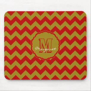 Alfombrilla De Ratón SC Chevron Mouse Pad-Red y Gold