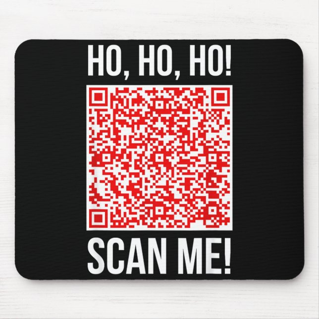 Alfombrilla De Ratón Scan Me! Qr Scan Me Joke Funny Santa Merry Christm (Frente)