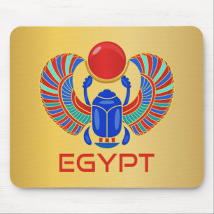 Alfombrilla De Ratón Scarab egipcio con la palabra Egipto