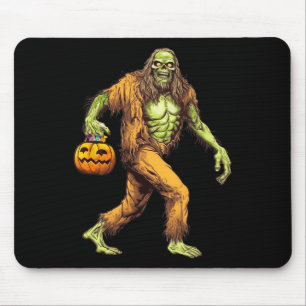 Alfombrilla De Ratón Scary Sasquatch Bigfoot Zombie con Halloween