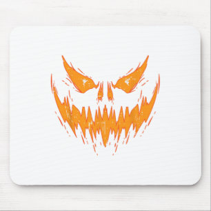 Alfombrilla De Ratón Scary Spooky Jack O Lantern Face Pumpkin Halloween