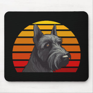 Alfombrilla De Ratón Schnauzer Atardecer Retro