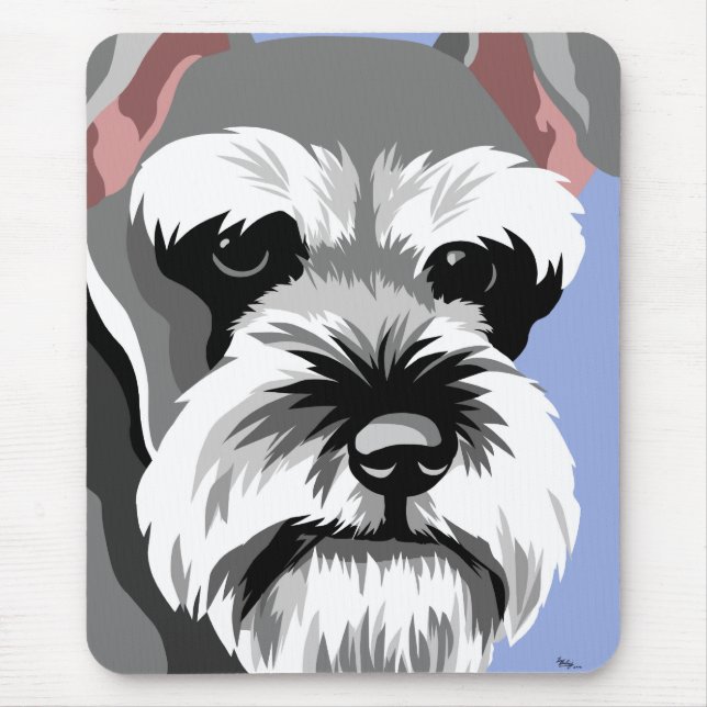 Alfombrilla De Ratón Schnauzer miniatura Mousepads (Frente)