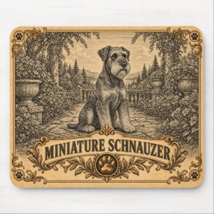 Alfombrilla De Ratón Schnauzer Miniatura, Perro de Patrimonio Vintage