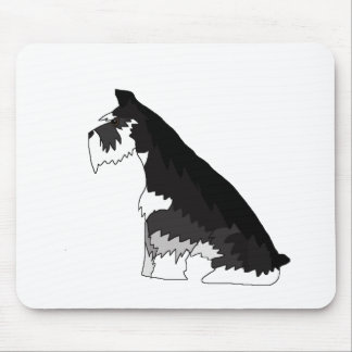 Alfombrilla De Ratón Schnauzer negro y de plata