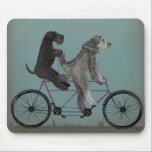 Alfombrilla De Ratón Schnauzer Tandem<br><div class="desc">Tándem Schnauzer de Fabfunky. Cuenta con schnauzers montando una bicicleta en un estilo caprichoso y de vapor. | 192047D</div>