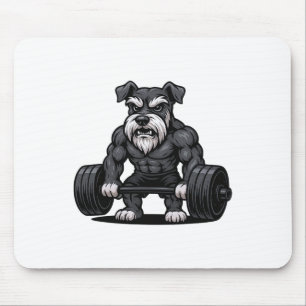 Alfombrilla De Ratón Schnauzer Weightlifer Bodybuilder Workout Gym Do