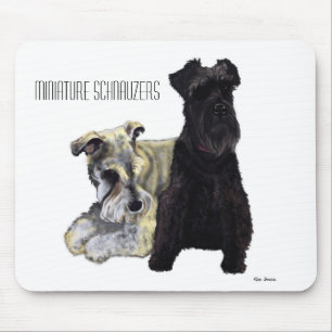 Alfombrilla De Ratón Schnauzers miniatura - Mousepad
