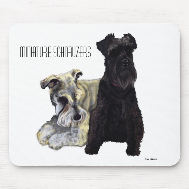 Alfombrilla De Ratón Schnauzers miniatura - Mousepad (Frente)