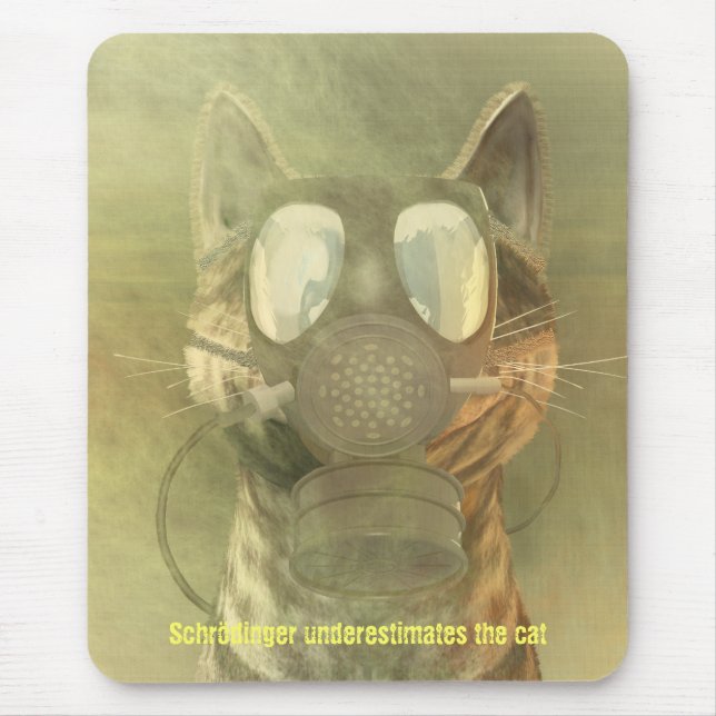 Alfombrilla De Ratón Schrödinger subestima el mousepad del gato (Frente)